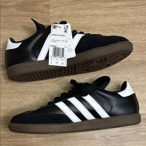 NWT Adidas Samba Classic Black White Brown Sneakers 8 M, 7 W